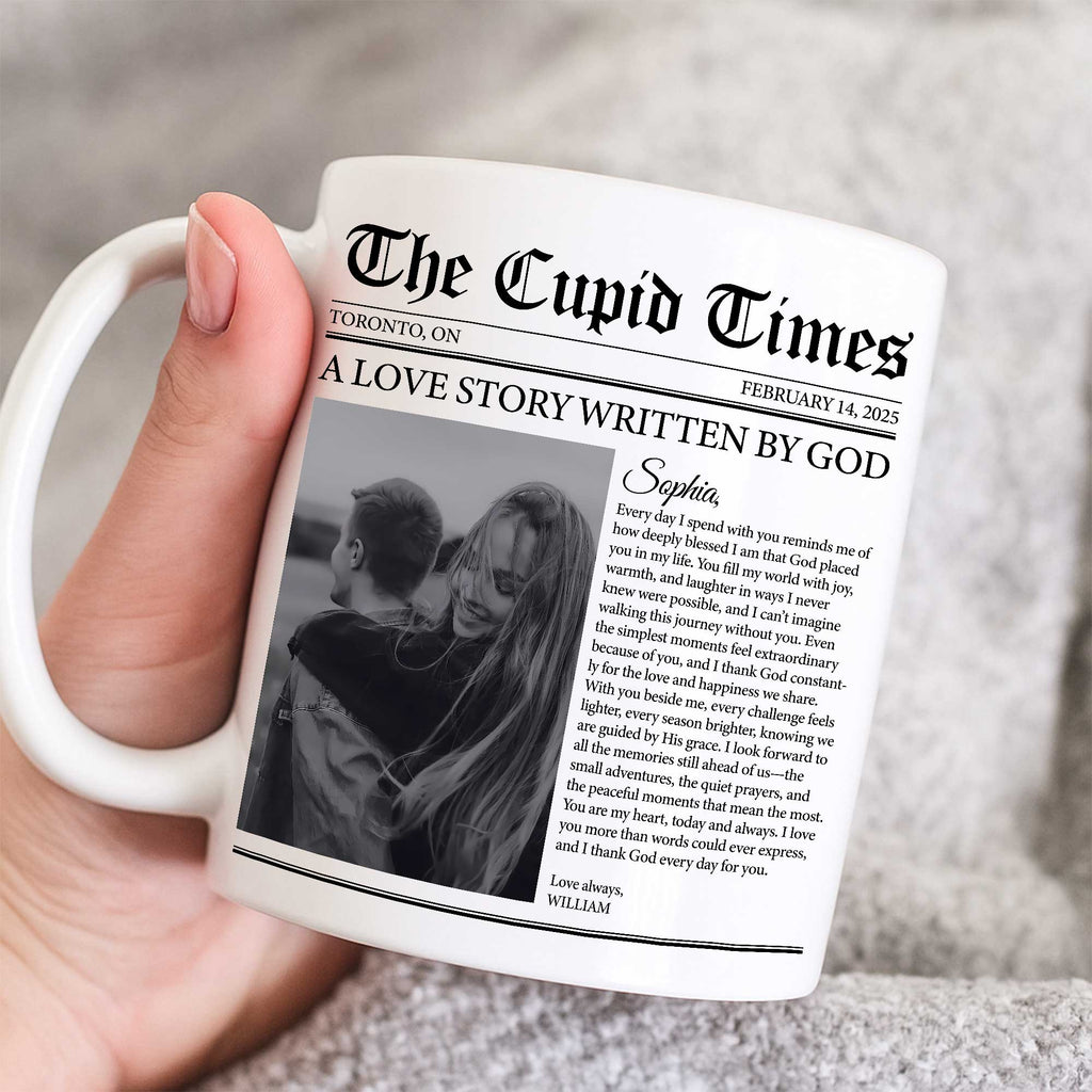 A Love Story Writen By God Personalized Couple Mug