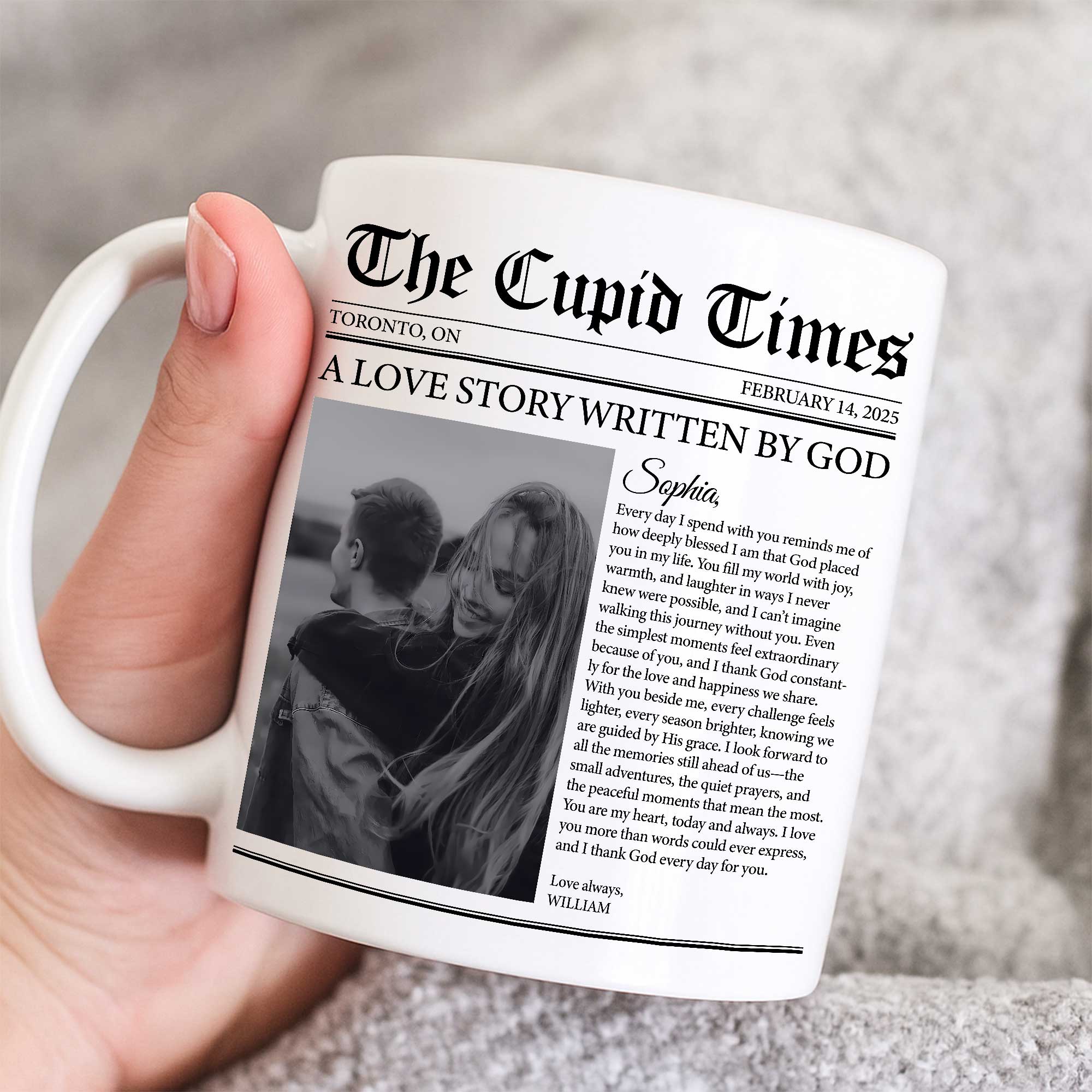 A Love Story Writen By God Personalized Couple Mug