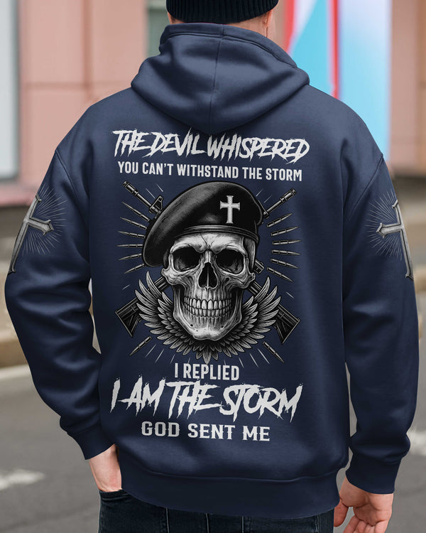 The Devil Whispered You Can't Withstand The Storm Zip Hoodie