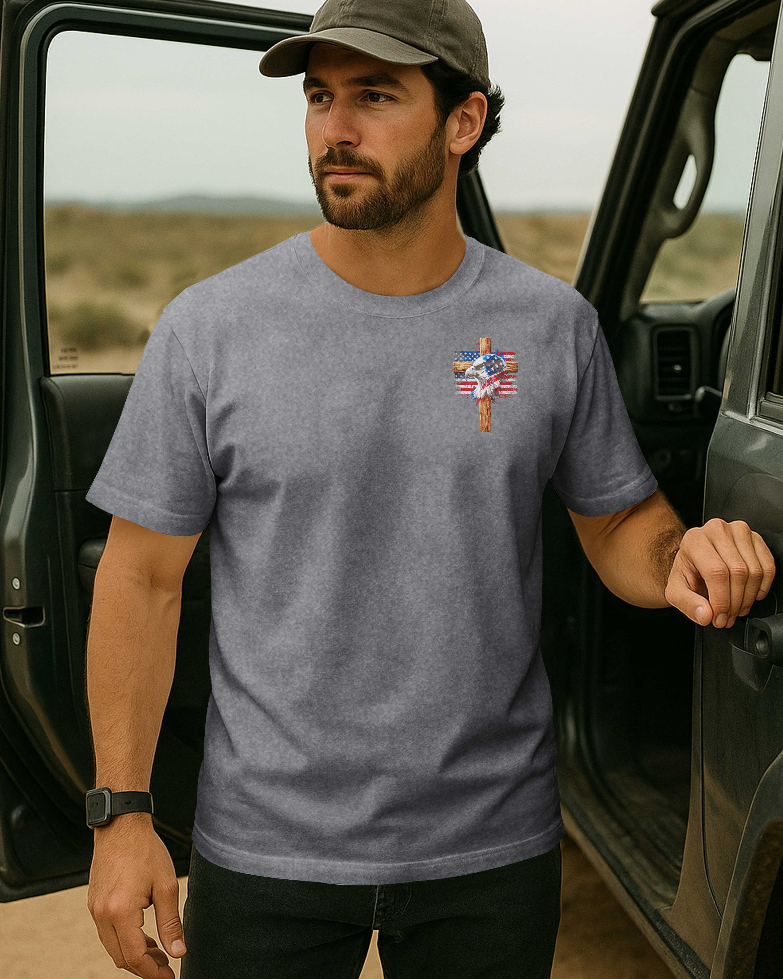 Patriotic Cross Eagle T-shirt T-Shirt