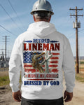 Retired Lineman Built By Grit Blessed By God Hoodie