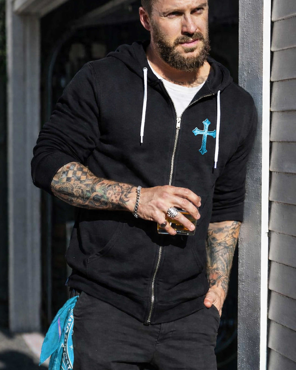 Jesus Makes Warriors Out Of Broken Men Zip Hoodie
