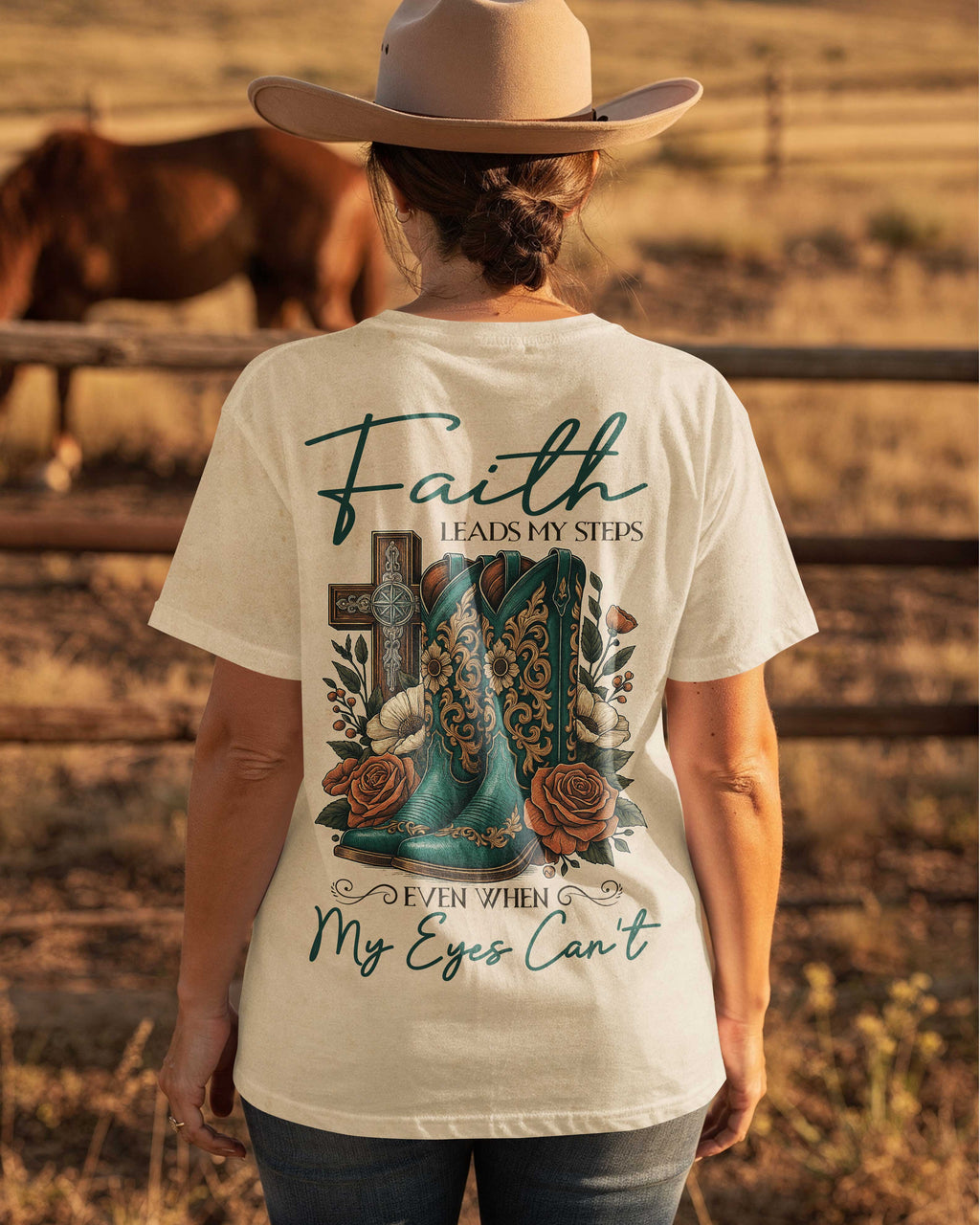 Faith Leads My Steps Even When My Eyes Can't T-Shirt