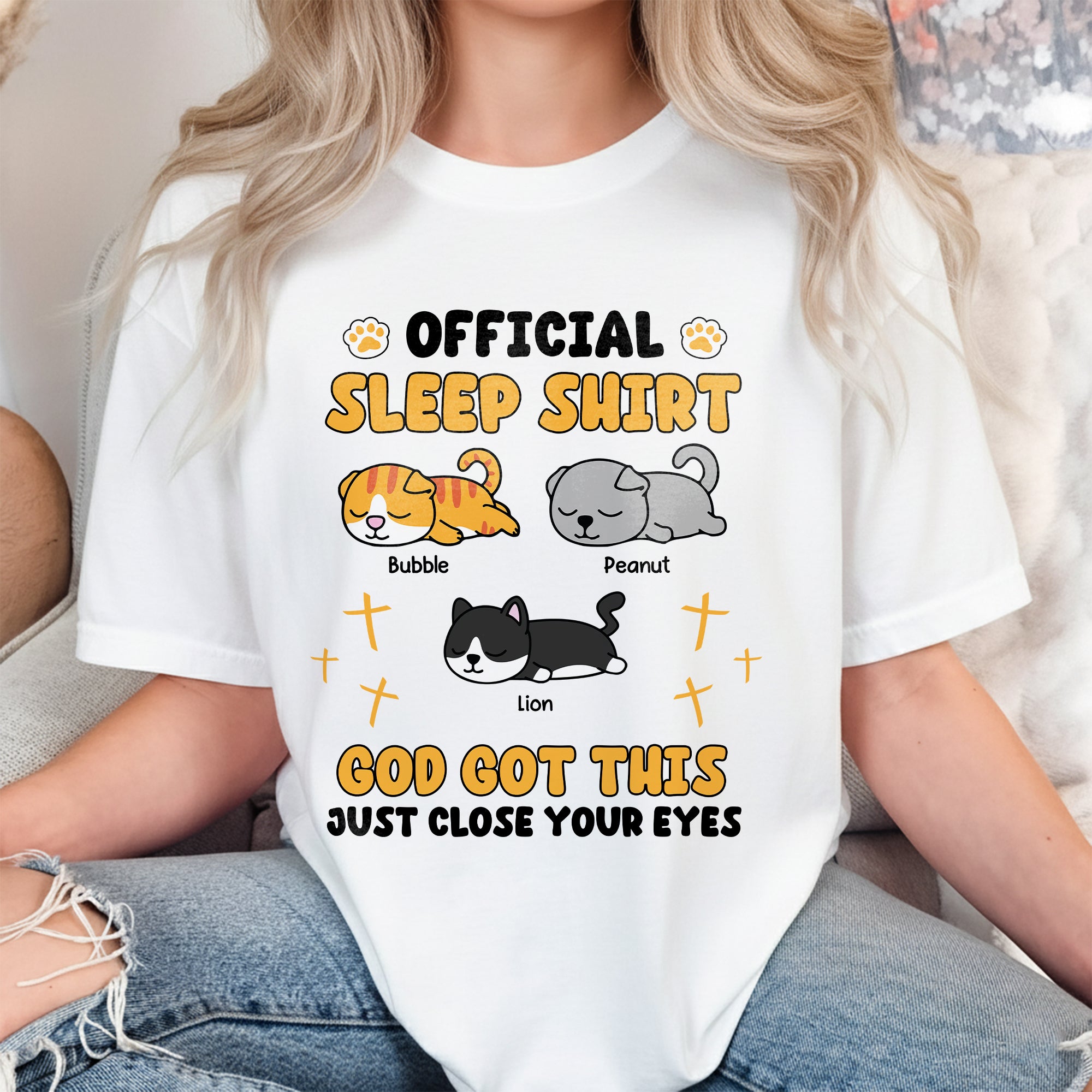Official Sleep Shirt God Got This Just Close Your Eyes T-Shirt