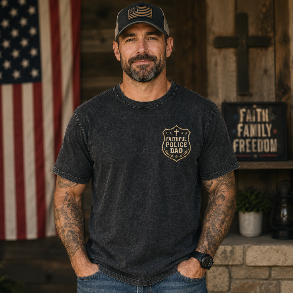 Blessed Are The Peacemakers Police Dad T-Shirt