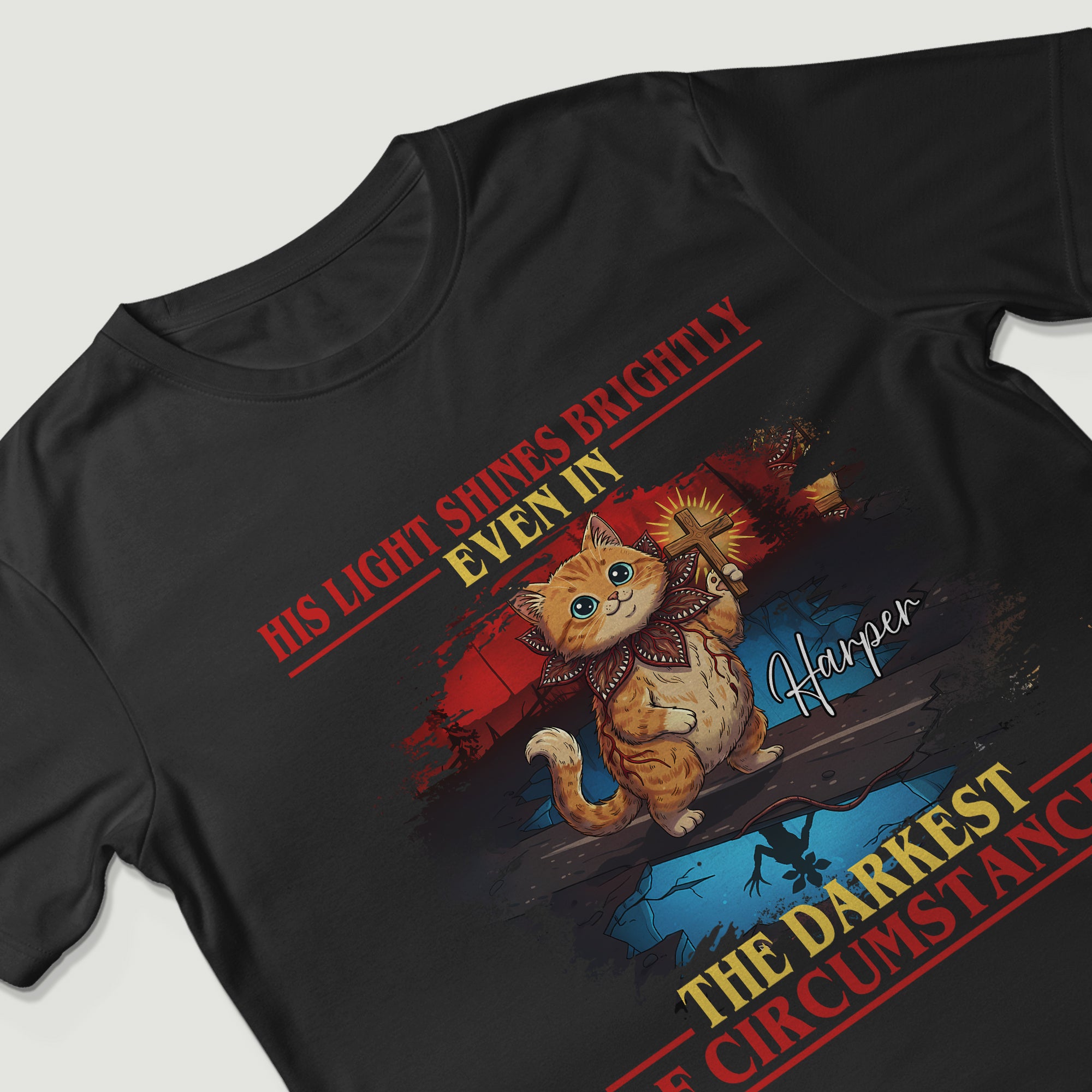 His Light Shines Brightly Even In The Darkest Of Circumstances Harper T-Shirt