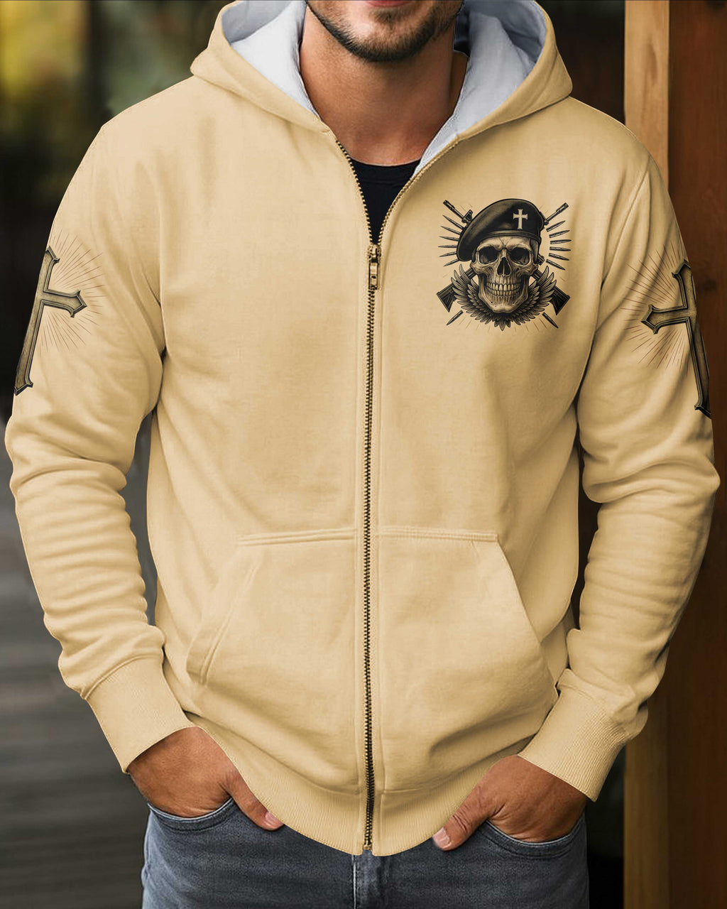 The Devil Whispered You Can't Withstand The Storm Zip Hoodie