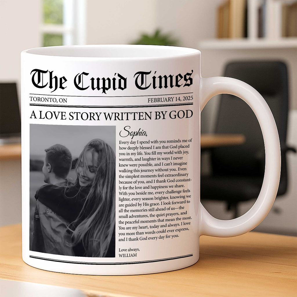 A Love Story Writen By God Personalized Couple Mug