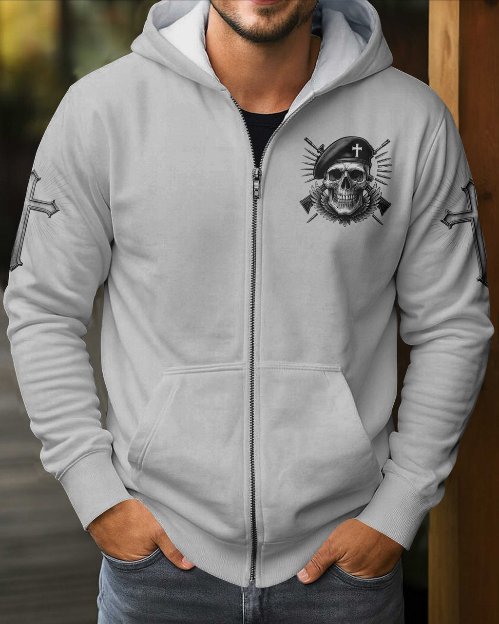 The Devil Whispered You Can't Withstand The Storm Zip Hoodie