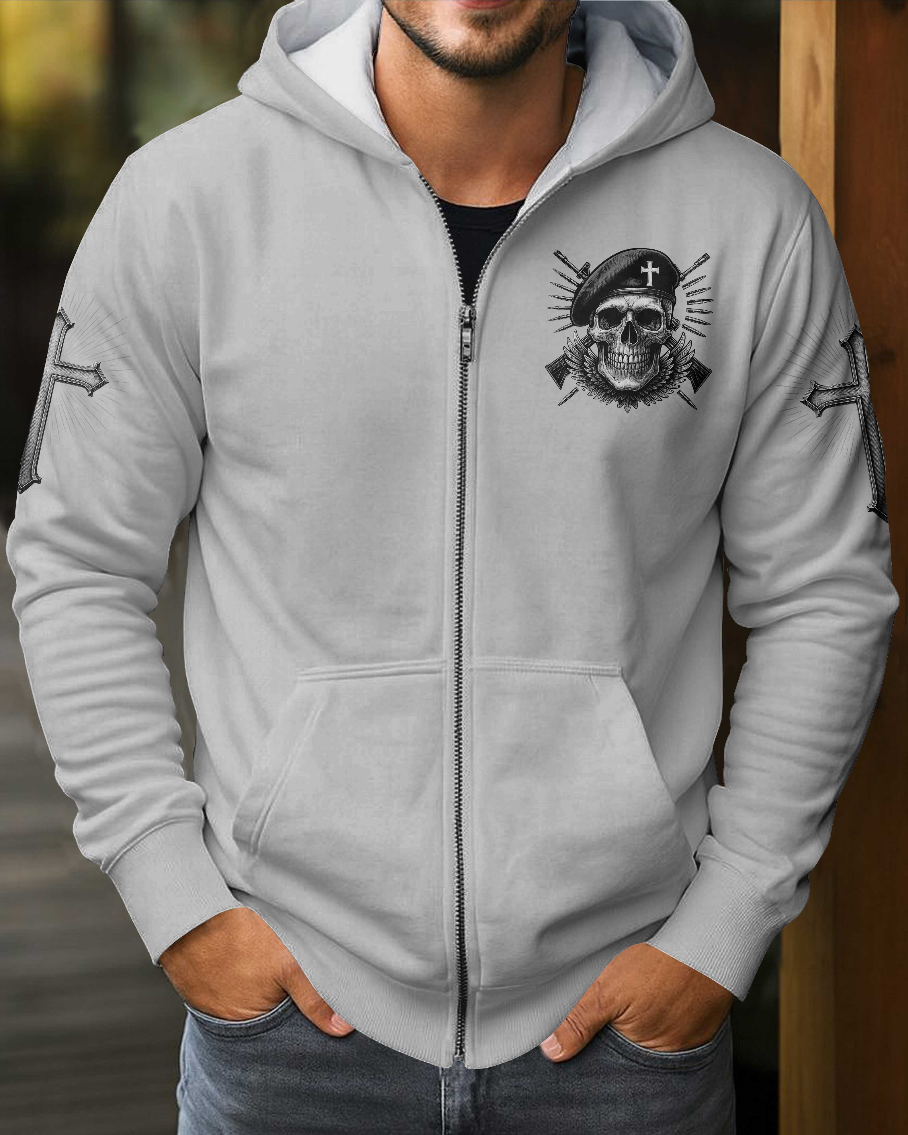 The Devil Whispered You Can't Withstand The Storm Zip Hoodie