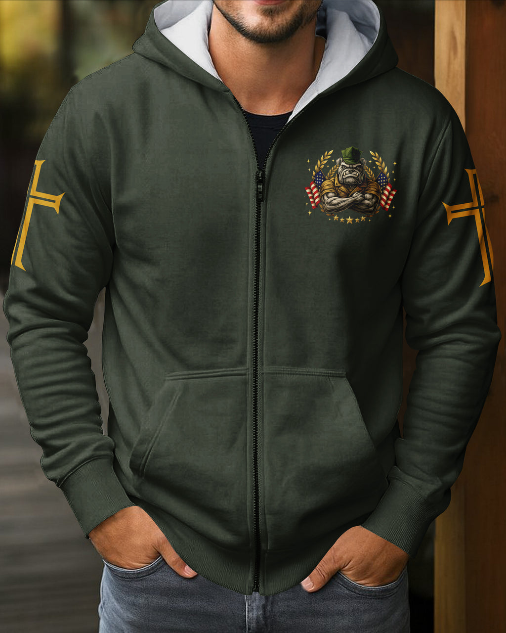 Once A Marine By Duty Forever A Warrior Of Christ By Faith Zip Hoodie