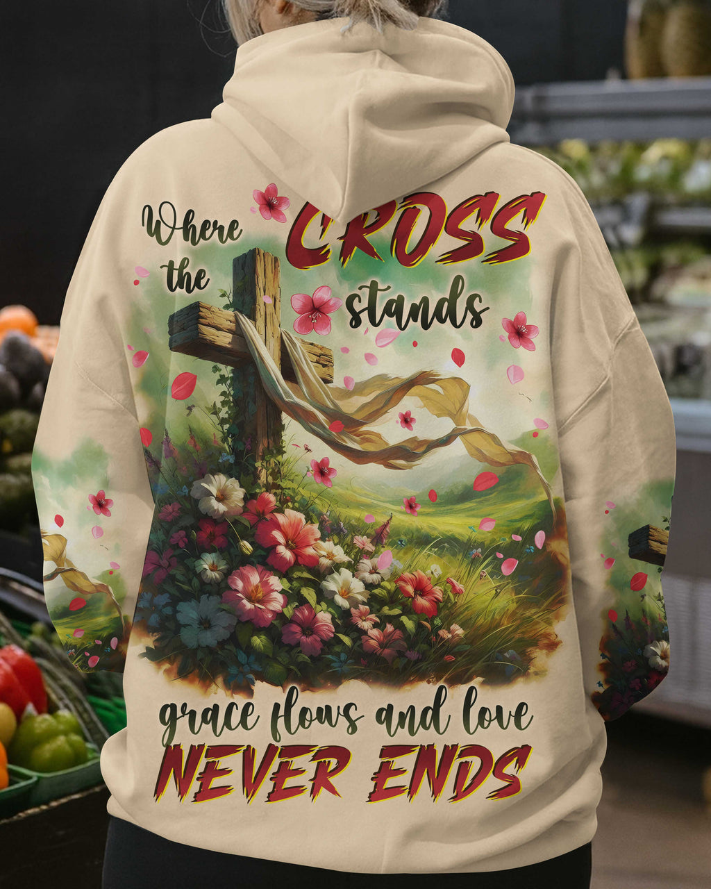 Where The Cross Stands Grace Flows And Love Never Ends T-Shirts