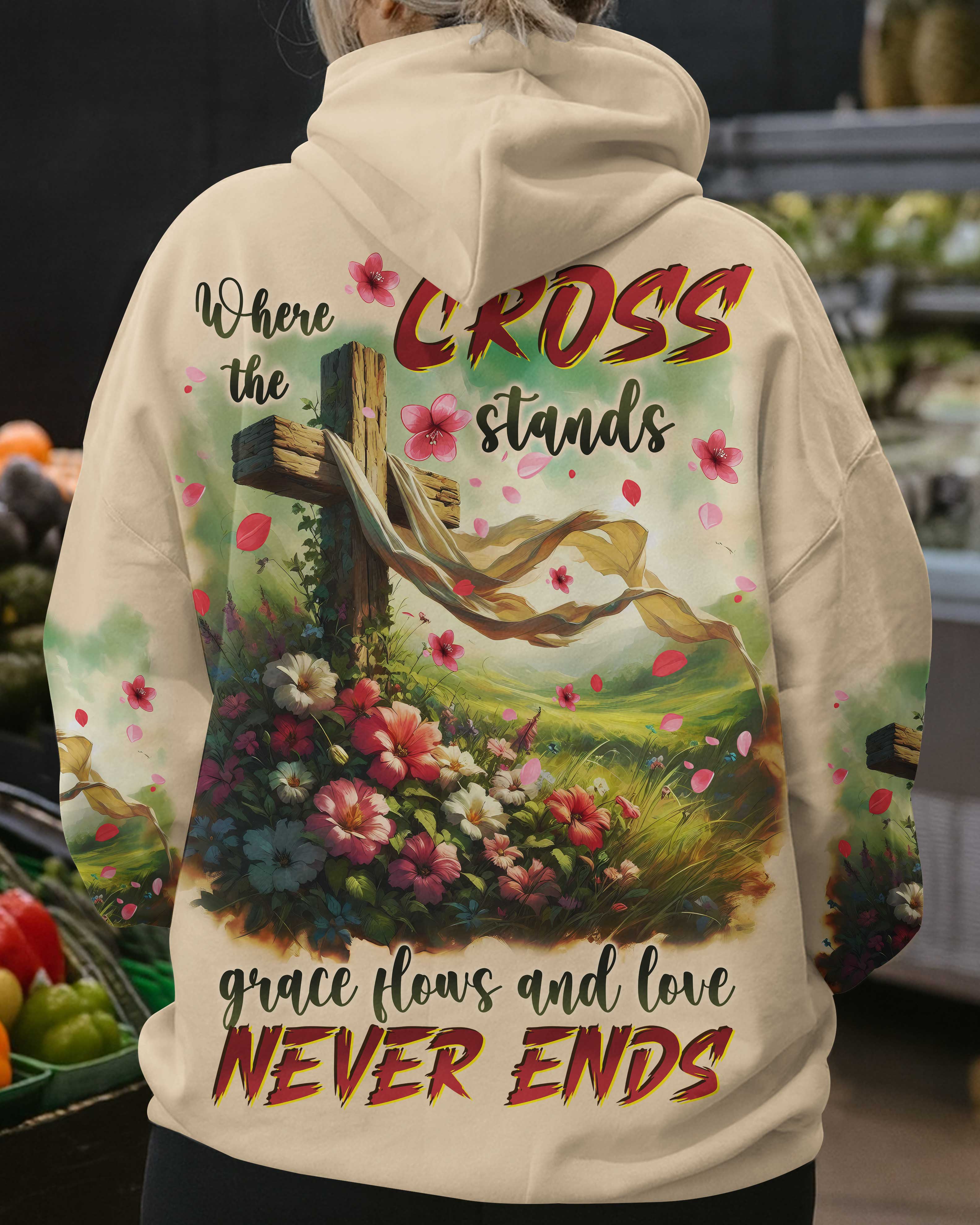 Where The Cross Stands Grace Flows And Love Never Ends T-Shirts