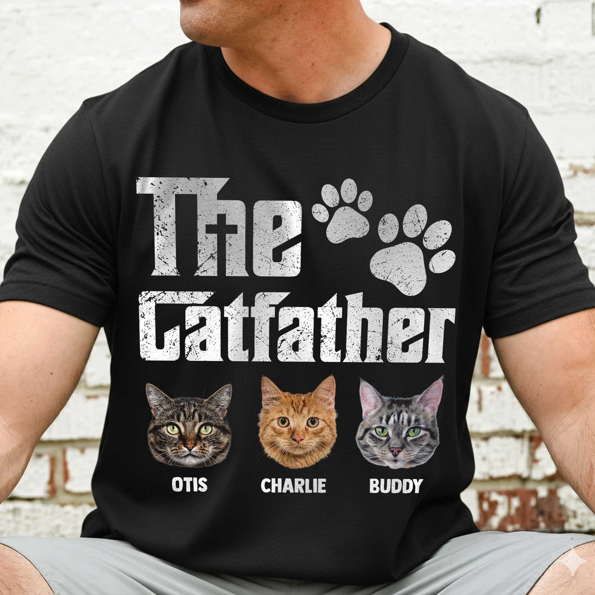 The Catfather Personalized Photo T-Shirt