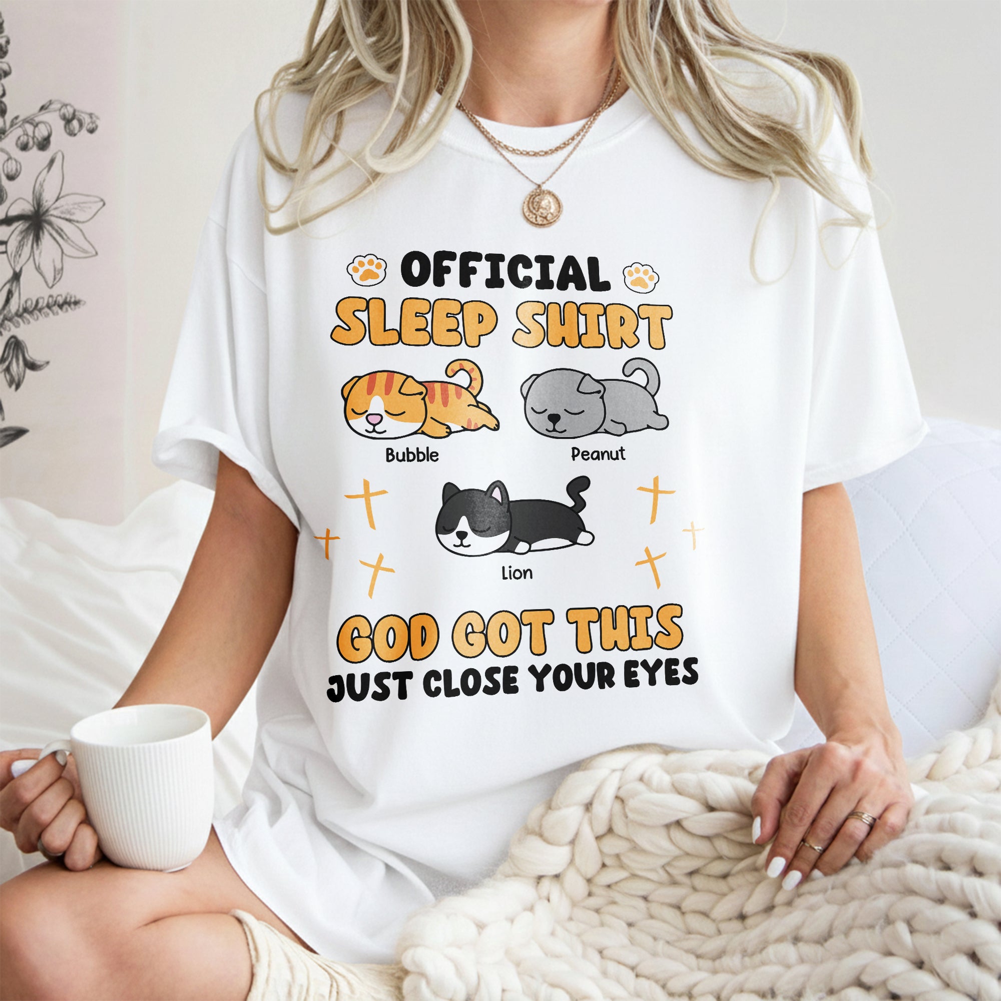 Official Sleep Shirt God Got This Just Close Your Eyes T-Shirt