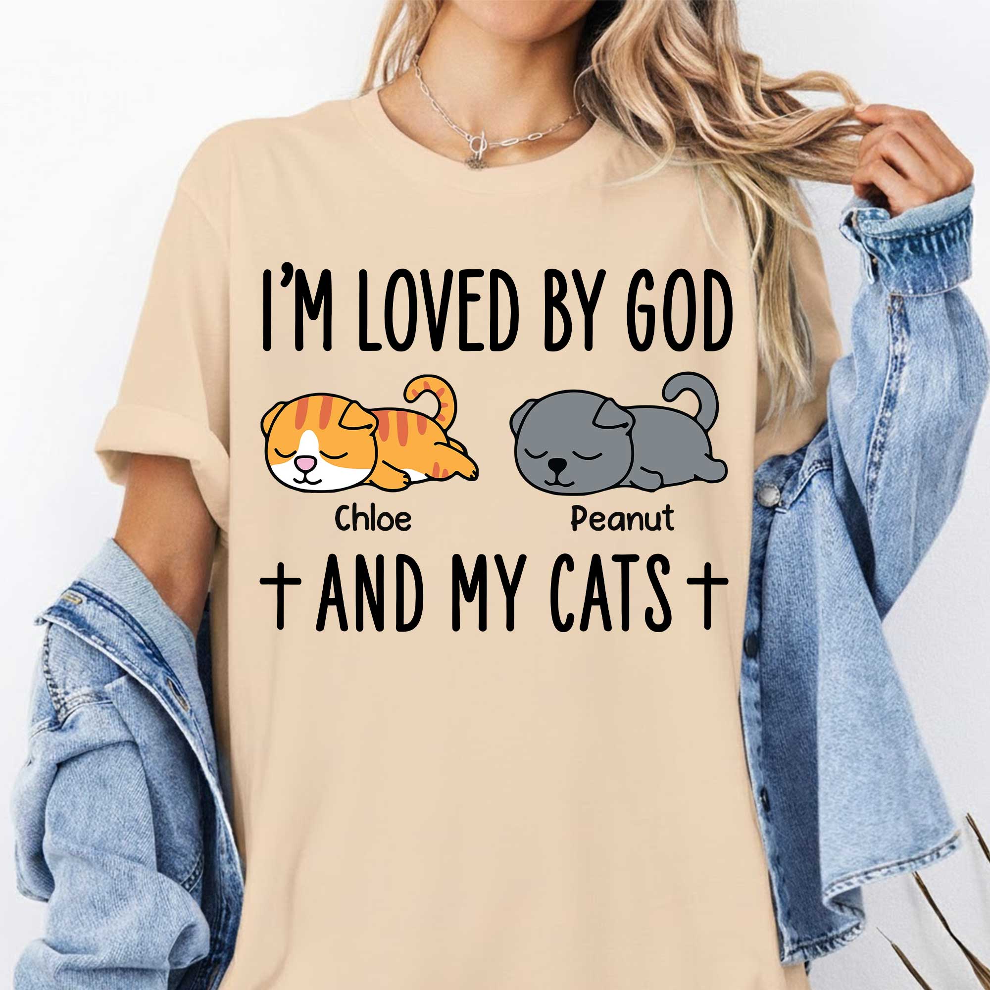 I'm Loved By God And My Cats T-Shirt