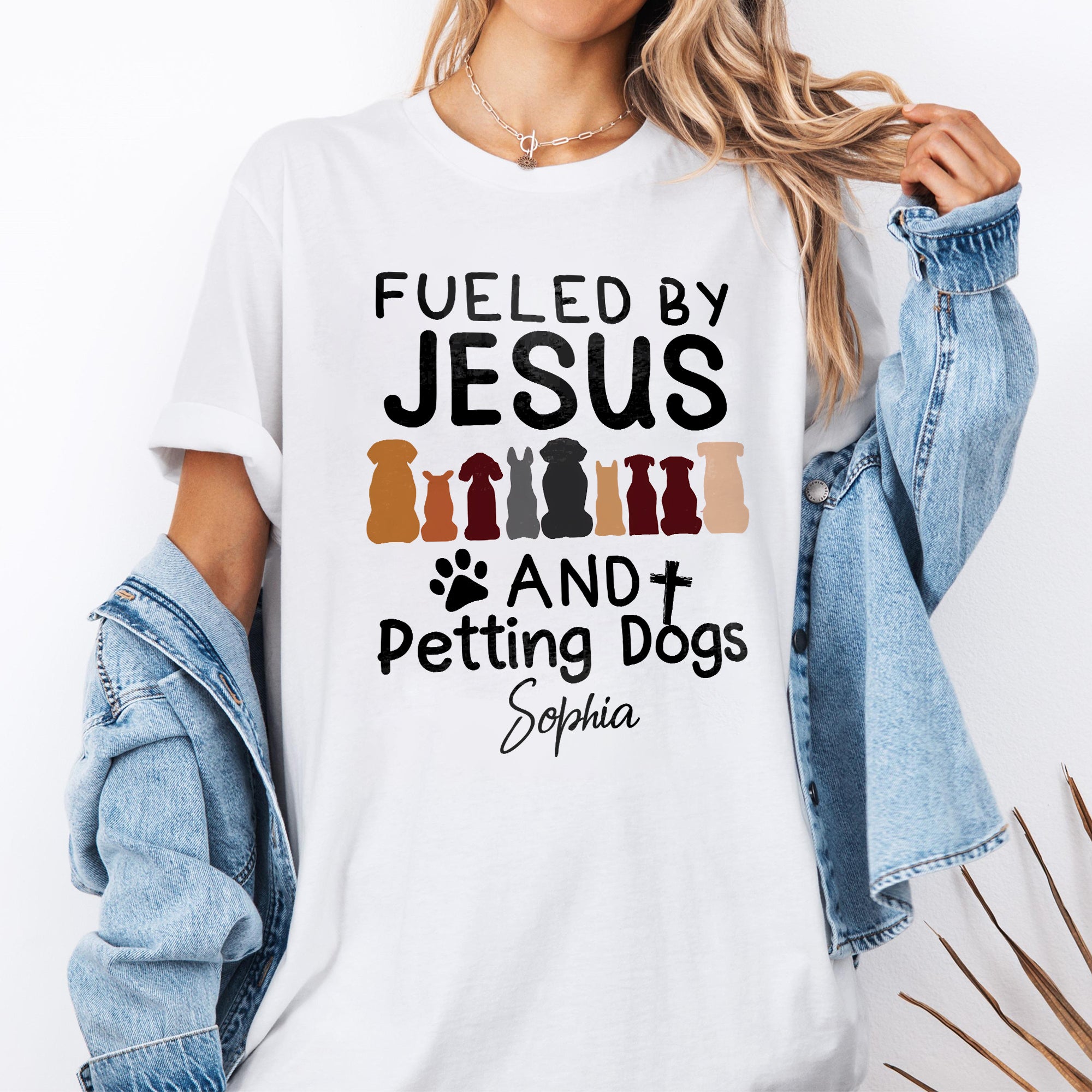 Fueled By Jesus And Petting Dogs T-Shirt
