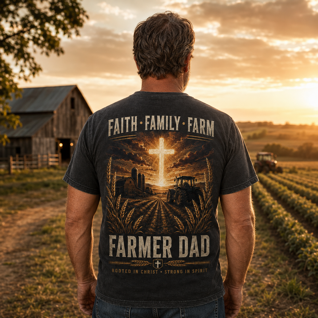 Fath-Family-Farm Farmer Dad T-Shirt