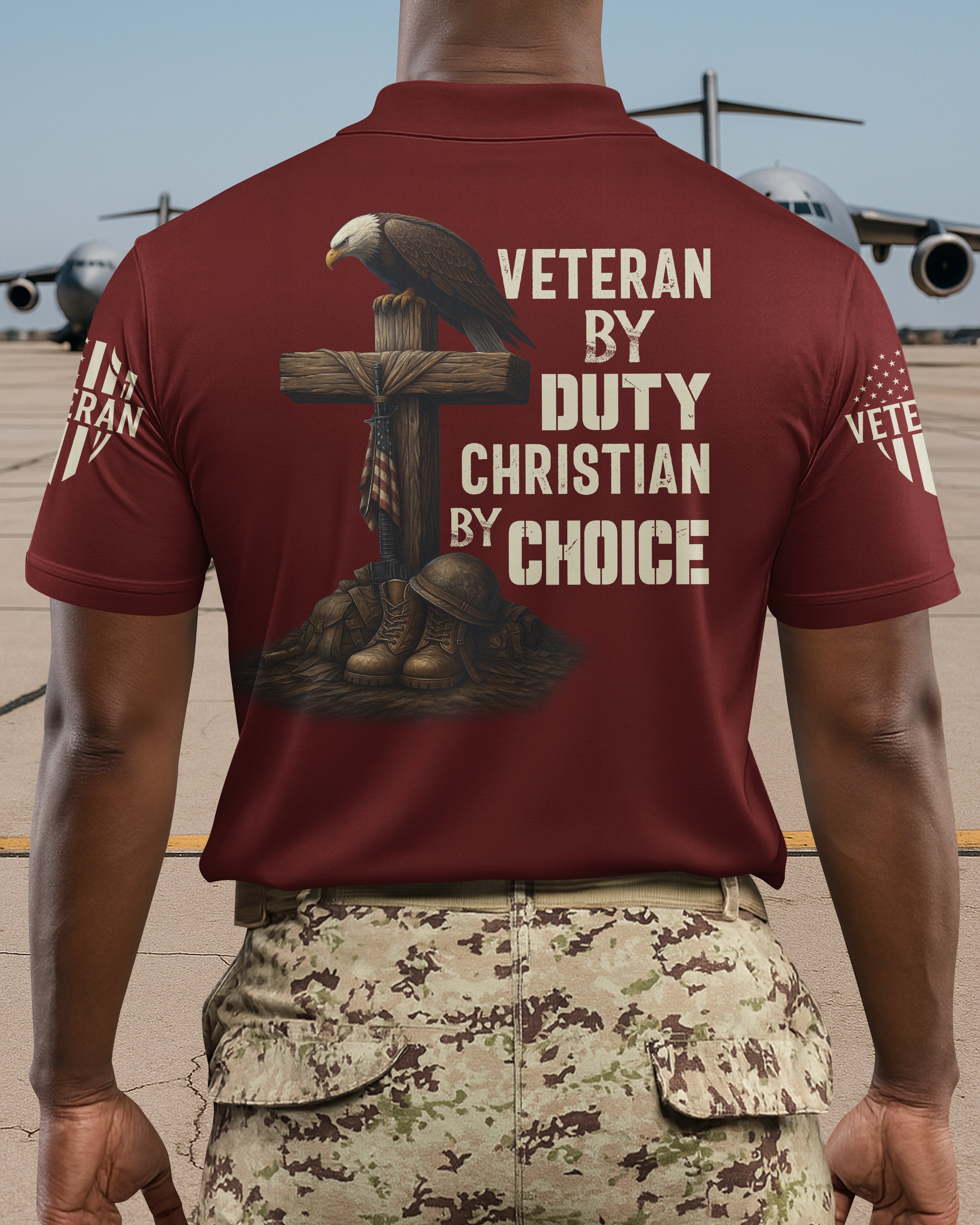 Veteran By Duty Christian By Choice Polo