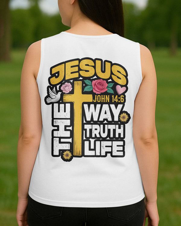 The Way The Truth The Life V-neck Tank Top