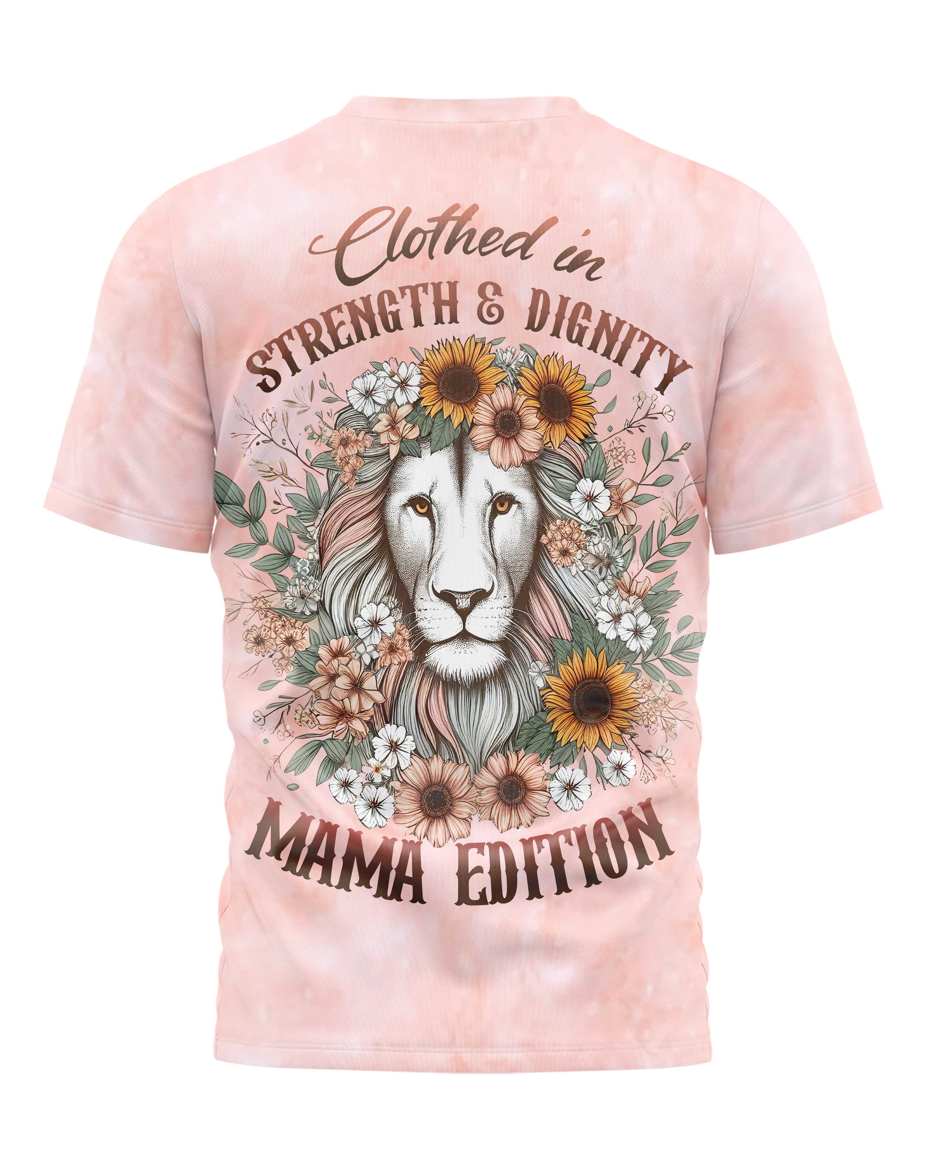 Clothed in Strength & Dignity – Mama Edition All Over Print T-shirt