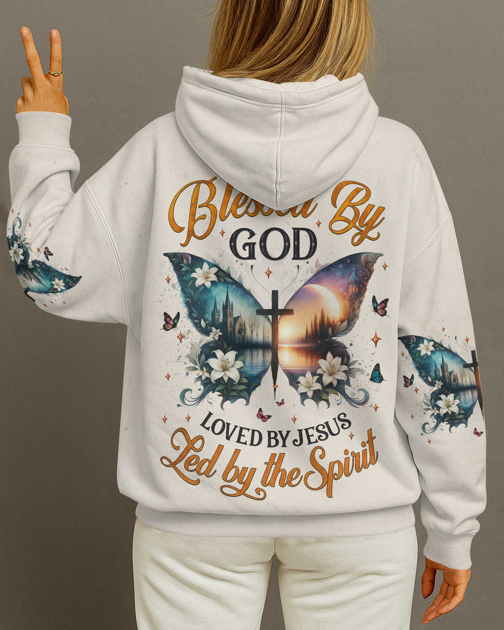 Blessed By God Loved By Jesus Led By The Spirit T-Shirt
