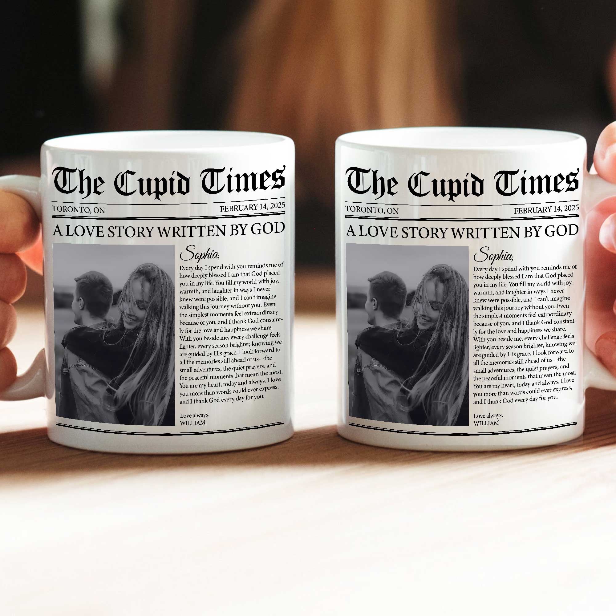 A Love Story Writen By God Personalized Couple Mug