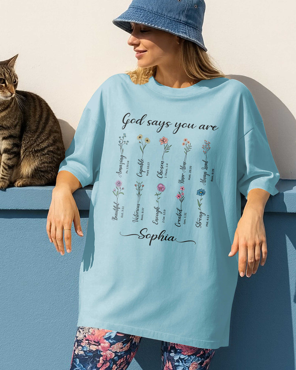 You Are Strong Amazing Capable Chosen Never Alone Always Loved Enough Beautiful Unique Created T-Shirt
