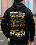 Once A Marine By Duty Forever A Warrior Of Christ By Faith Zip Hoodie