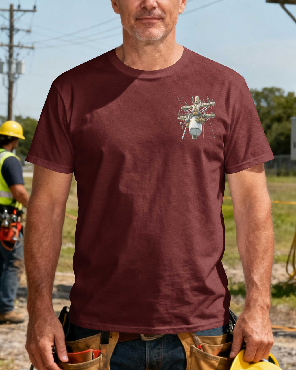 This Lineman Fixes What Storms Break With The Strength God Gives T-Shirt