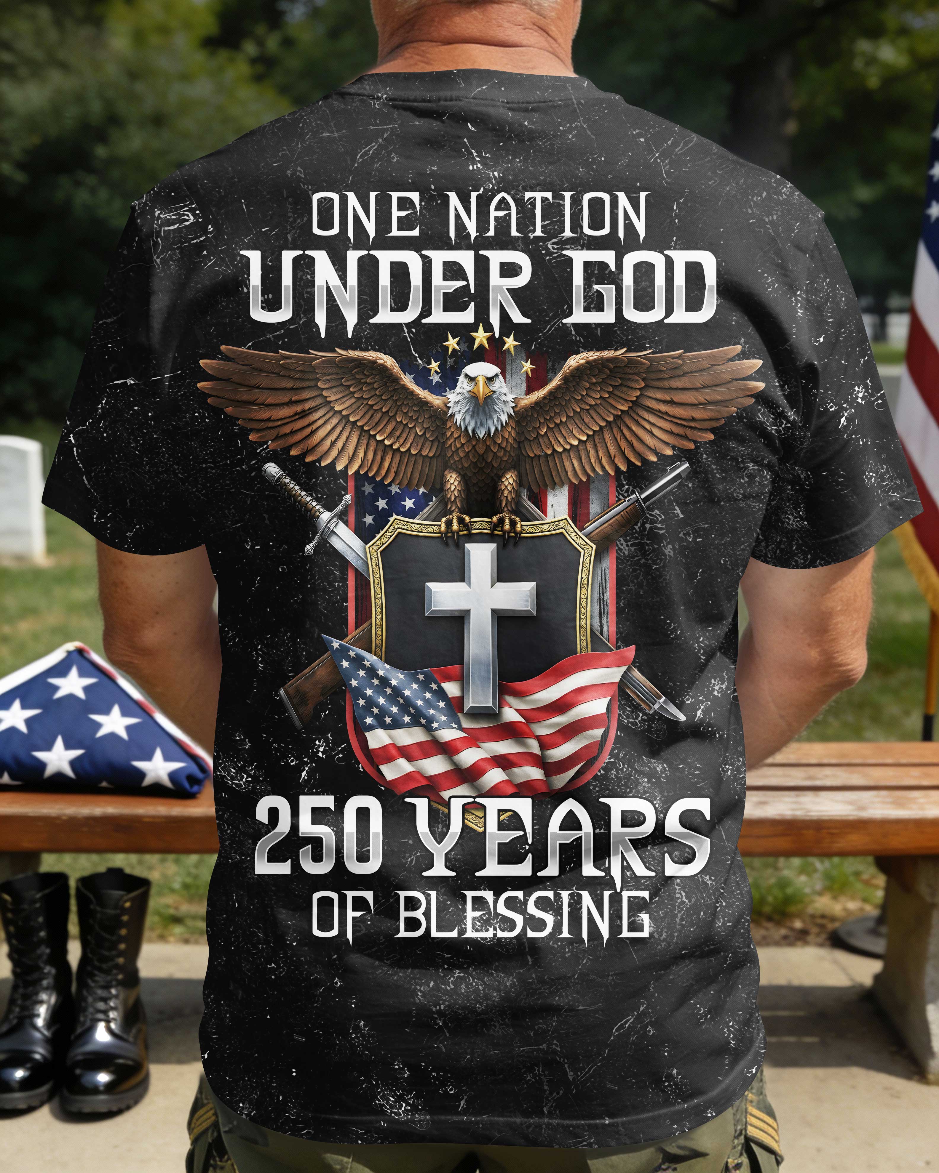 One Nation Under God 250 Years Of Blessing T-Shirt