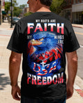My Roots Are Faith My Wings Are Usa Freedom T-Shirt