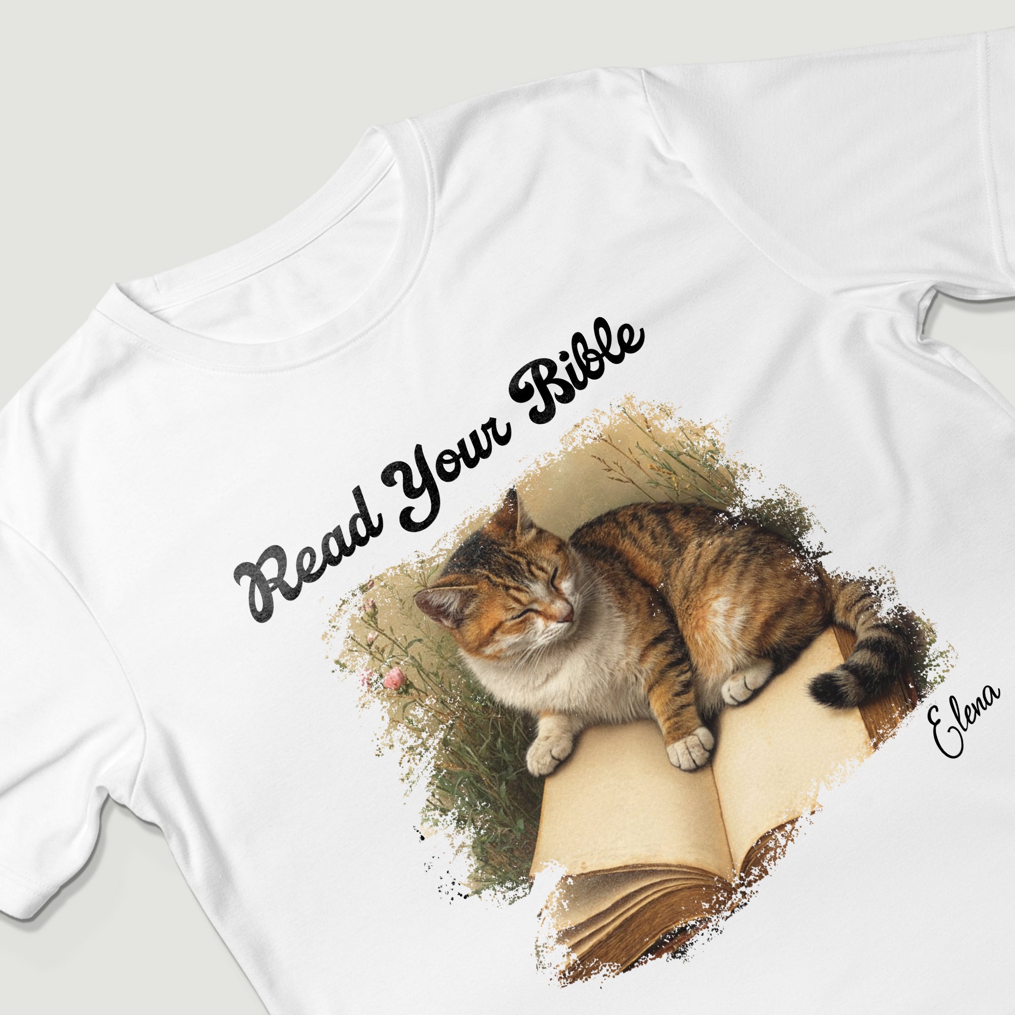 Read Your Bible Cat Lover T-Shirt