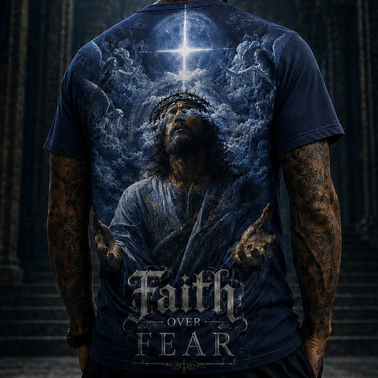Faith Over Fear Jesus T-Shirt
