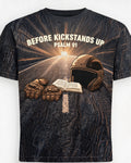 Christian Biker Shirts For Men Before Kickstands Up Psalm 91 AOP T-shirt