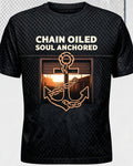 Christian Biker Shirts For Men Chain Oiled Soul Anchored AOP T-shirt