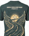 Christian Biker Shirts Angels Over Every Road AOP T-shirt