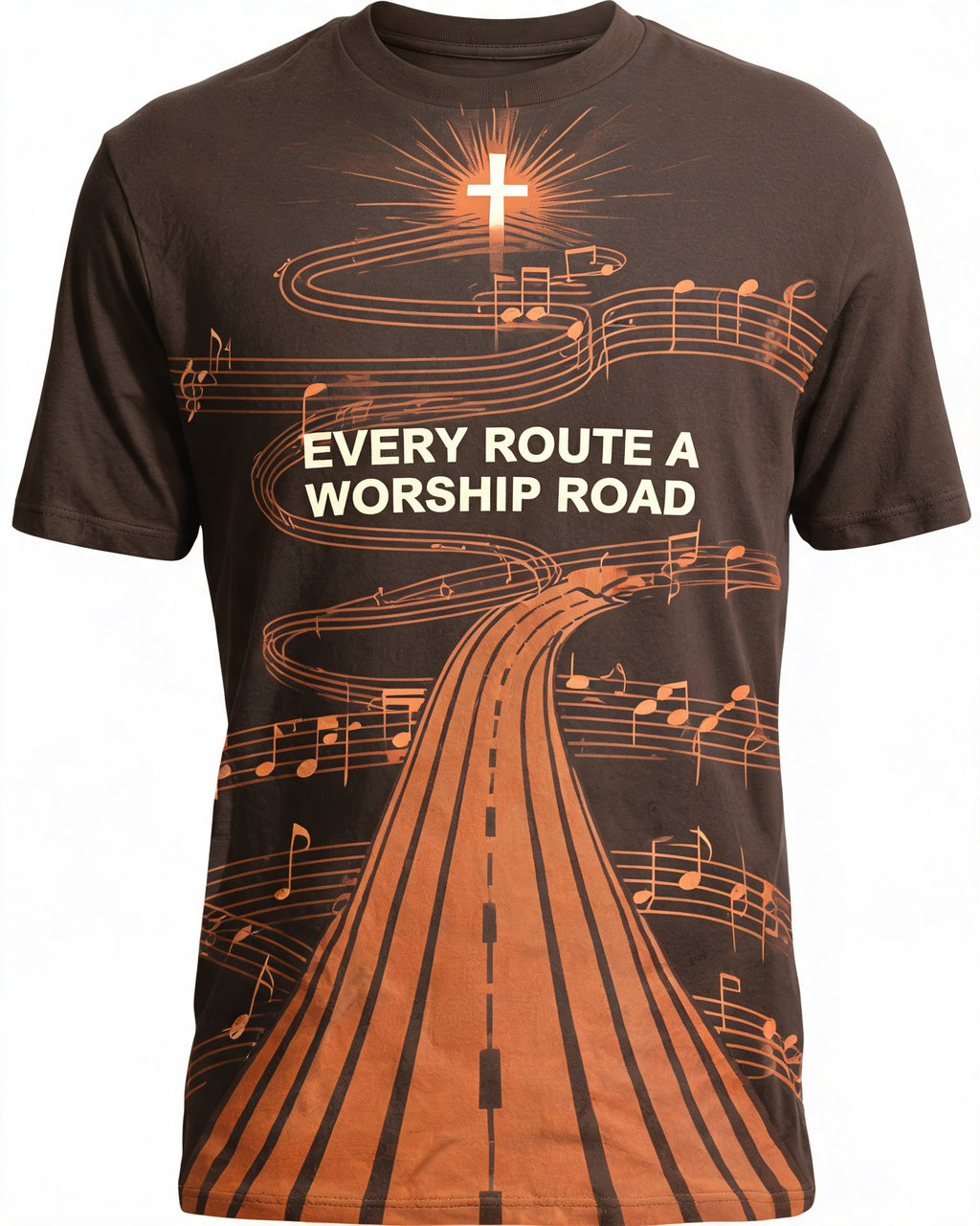 Christian Biker Shirts Every Route A Worship Road AOP T-shirt