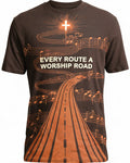 Christian Biker Shirts Every Route A Worship Road AOP T-shirt