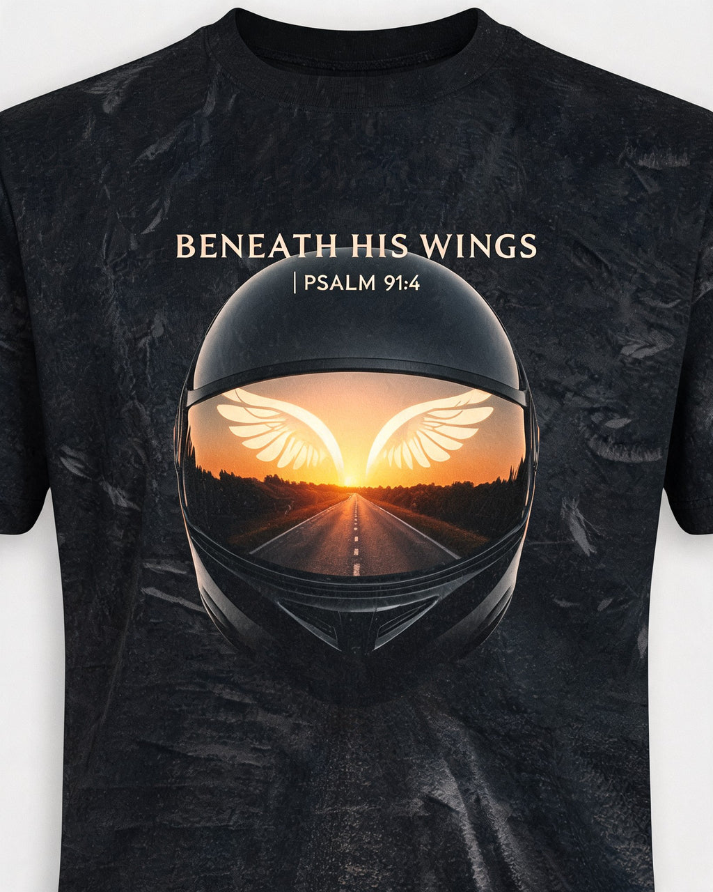 Christian Biker Shirts Beneath His Wings AOP T-shirt