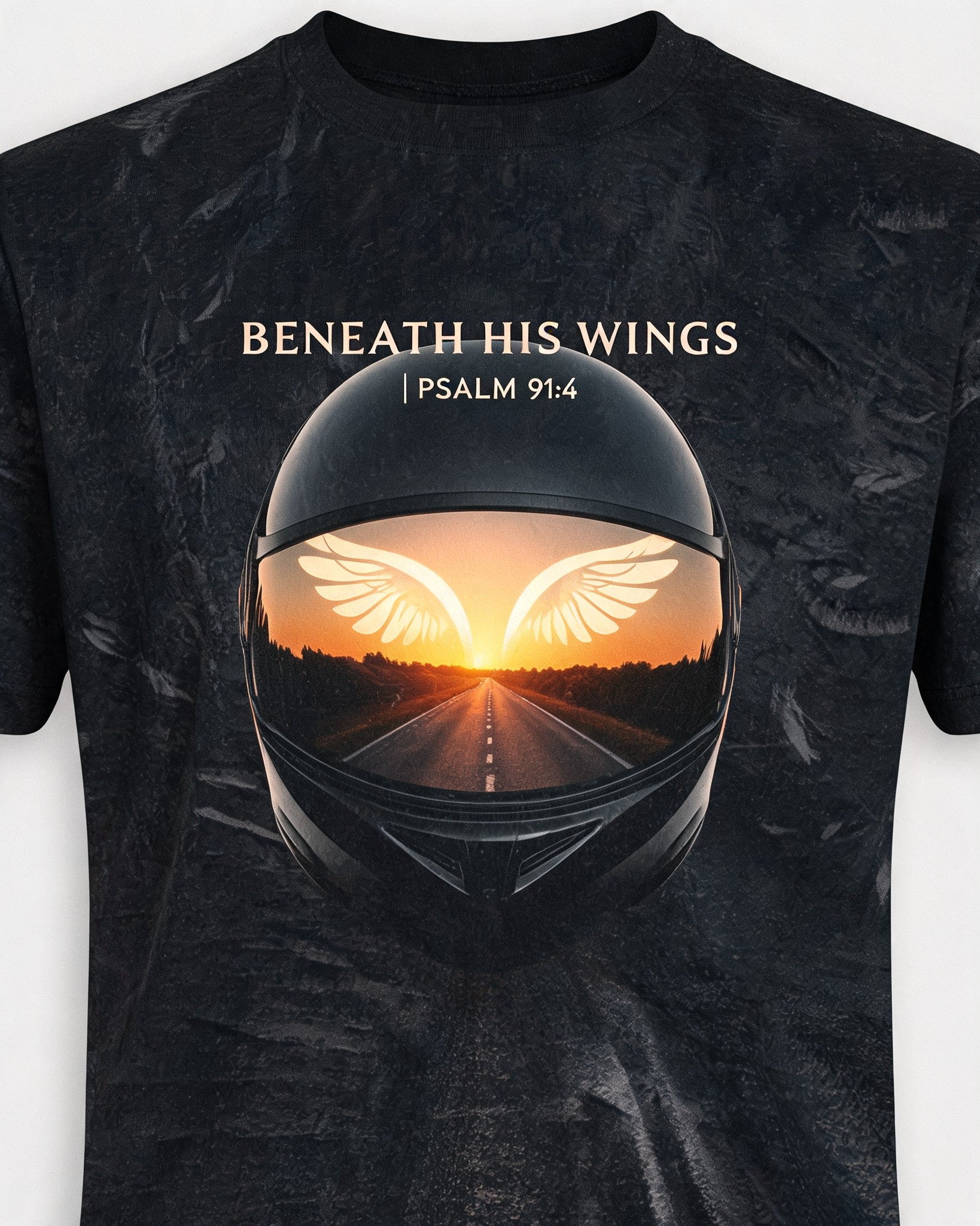 Christian Biker Shirts Beneath His Wings AOP T-shirt