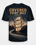 Christian Biker Shirts - Covered Every Mile / Psalm 91 Short Sleeve AOP T-shirt