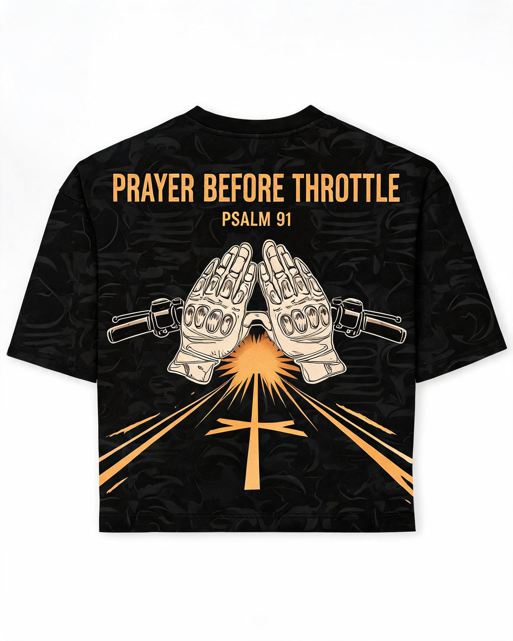 Christian Biker Shirts - Prayer Before Throttle Short Sleeve AOP T-shirt