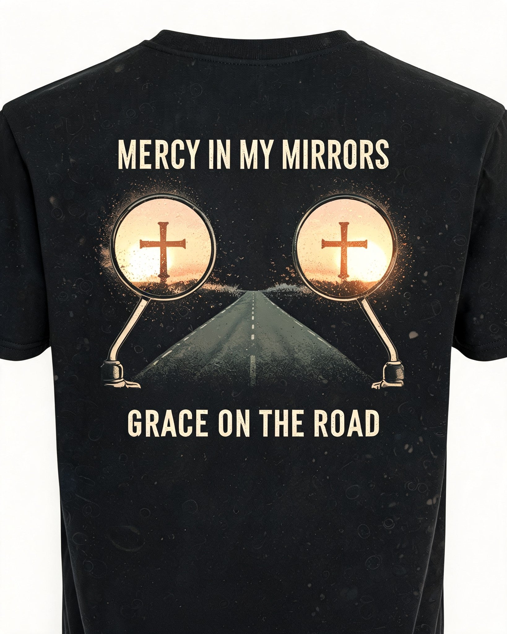 Christian Biker Shirts - Mercy In My Mirrors Short Sleeve AOP T-shirt