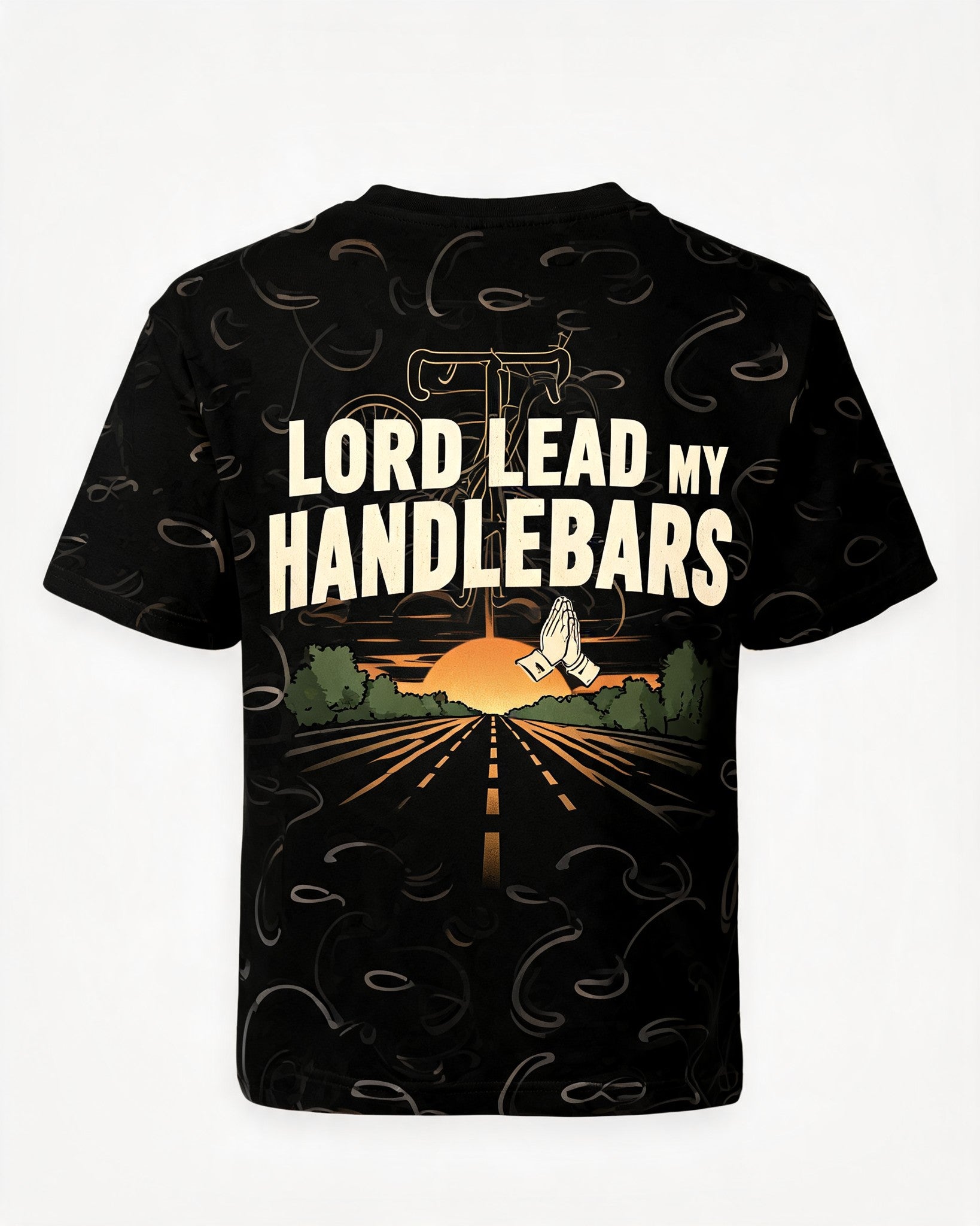 Christian Biker Shirts - Lord Lead My Handlebars Short Sleeve AOP T-shirt