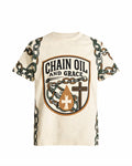 Christian Biker Shirts For Men - Chain Oil And Grace Short Sleeve AOP T-shirt
