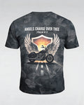 Christian Biker Shirts Angels Charge Over Thee Psalm 91 AOP Tee