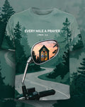 Christian Shirt Green Every Mile A Prayer Biker AOP Tee