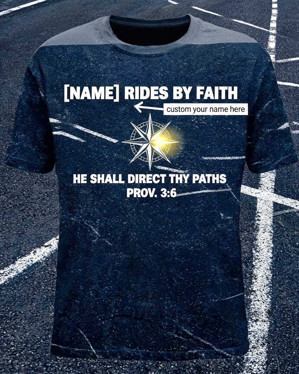 Christian Biker Shirts For Men Custom Rides By Faith AOP Tee