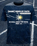 Christian Biker Shirts For Men Custom Rides By Faith AOP Tee